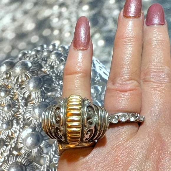 RARE Robert Wander WINC 18kt Sterling Artisan Ring - Picture 7 of 8